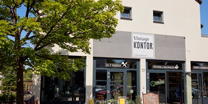 Eventlocation - geeignet für: Workshop - Köln, Bonn, Eifel ... - die Location befindet sich in einem ehemaligen Supermarkt. Dieser wurde mit viel Liebe zu einem Laden für Vintage und Nachhaltigkeit ausgebaut.  - Vintage Kontor 