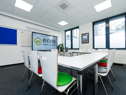 Eventlocation - geeignet für: Firmenevent - Unser kleinster Konfernezraum in den ecos work spaces für 11-22 Personen je nach Möblierung bei 333 qm - ecos work spaces München