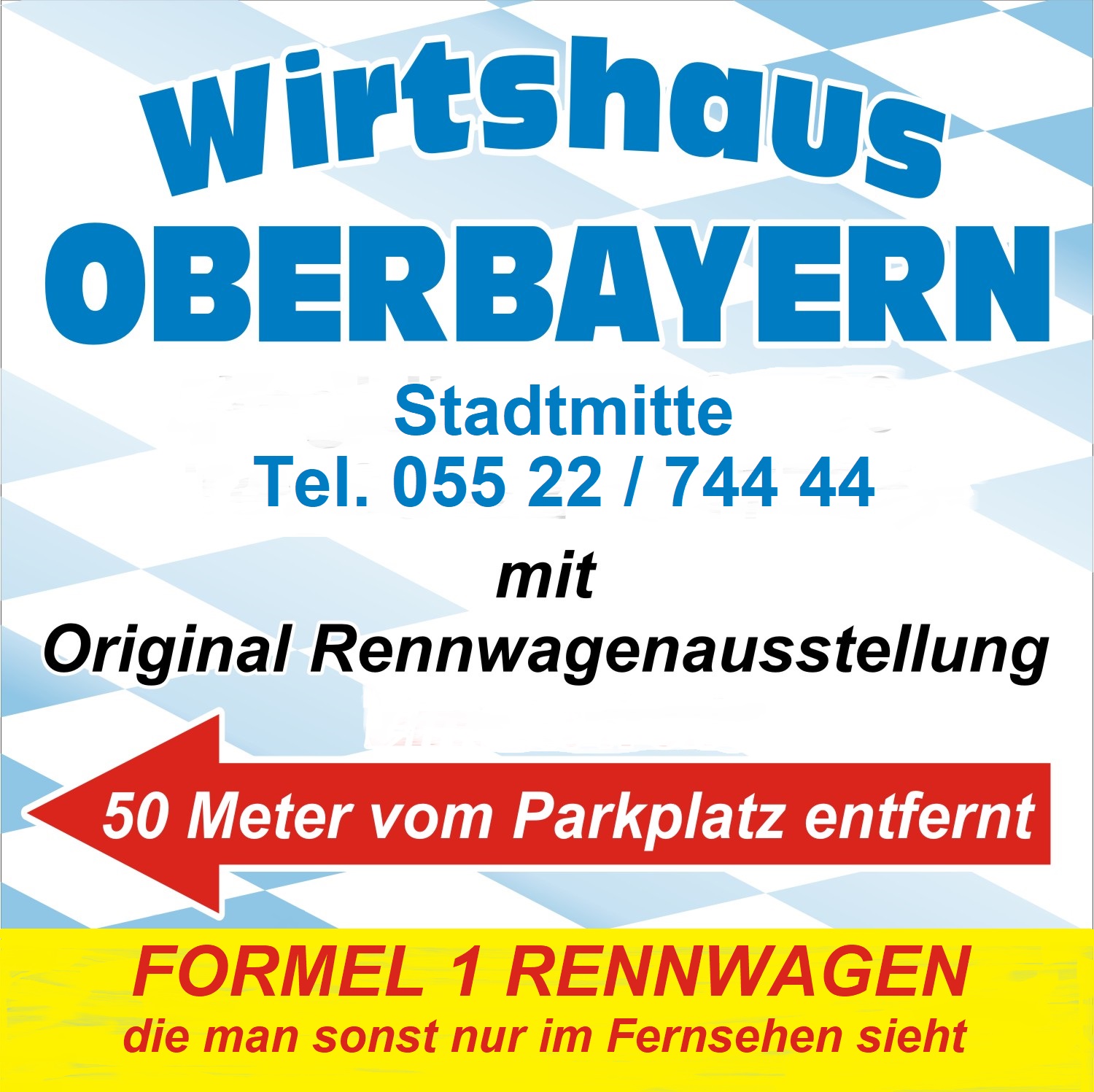 Location - Restaurant mit original Formel 1 Ausstellungshalle u. traumhaftem Biergarten