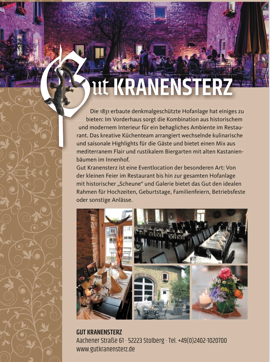 Location: Infoseite
 - Gut Kranensterz 